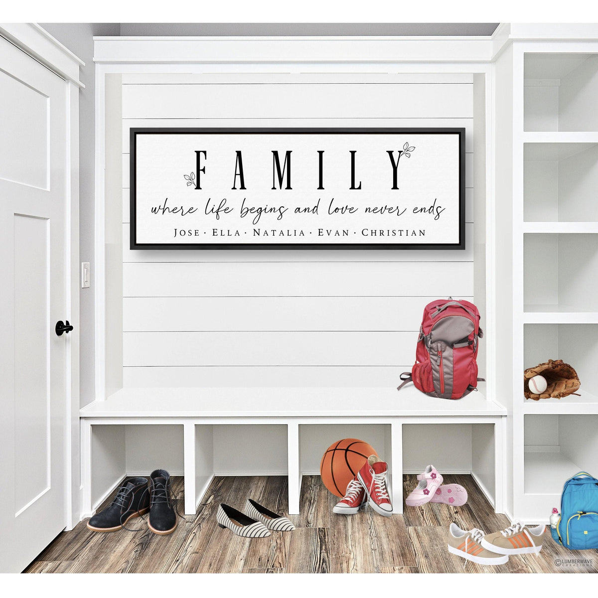 Family Where Life Begins And Love Never Ends Sign