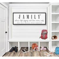 Family Where Life Begins And Love Never Ends Sign