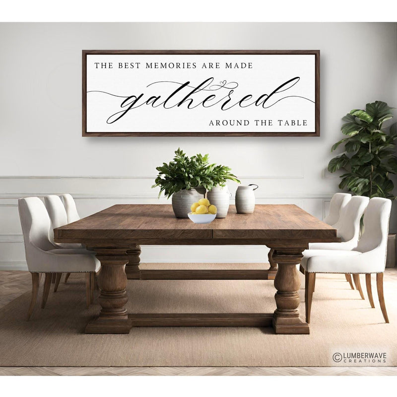 The Best Memories Are Gathered Around The Table Sign