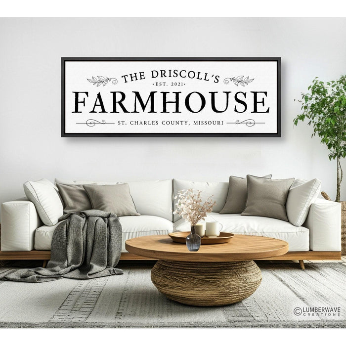 Farmhouse Last Name Sign