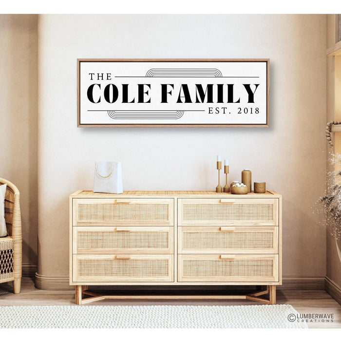 Mid Century Modern Last Name Sign