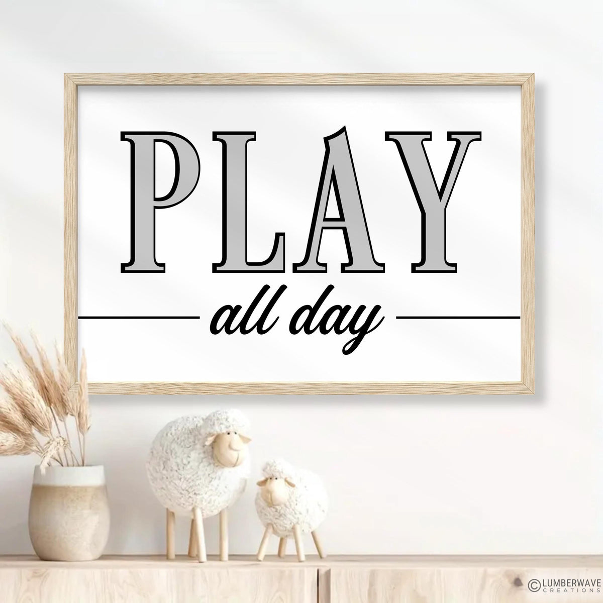 Play All Day Playroom Sign