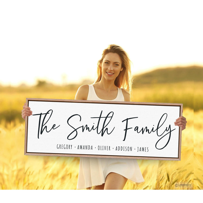 Cursive Last Name Sign