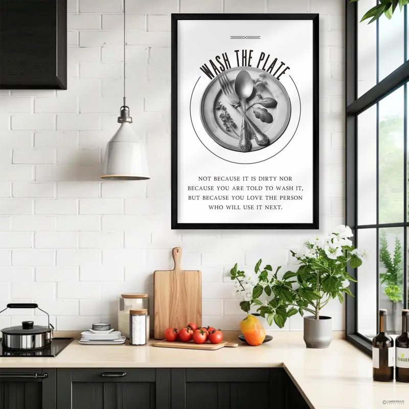 Wash the Plate Sign