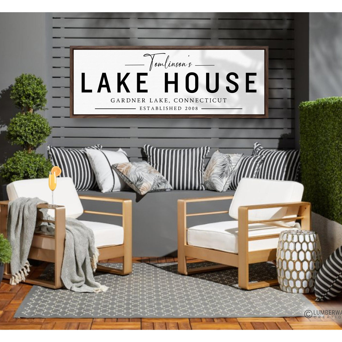 Personalized Lake House Sign