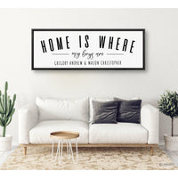 Home Is Where My Boys Are Sign