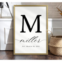 Last Name Sign With Initial