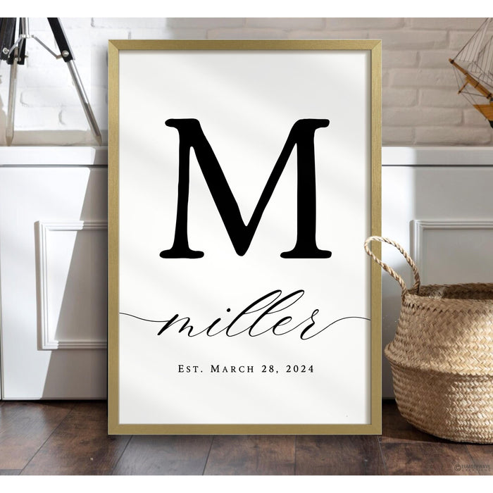 Last Name Sign With Initial