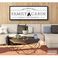 Family Cabin Sign