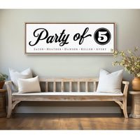 Party Of Family Sign