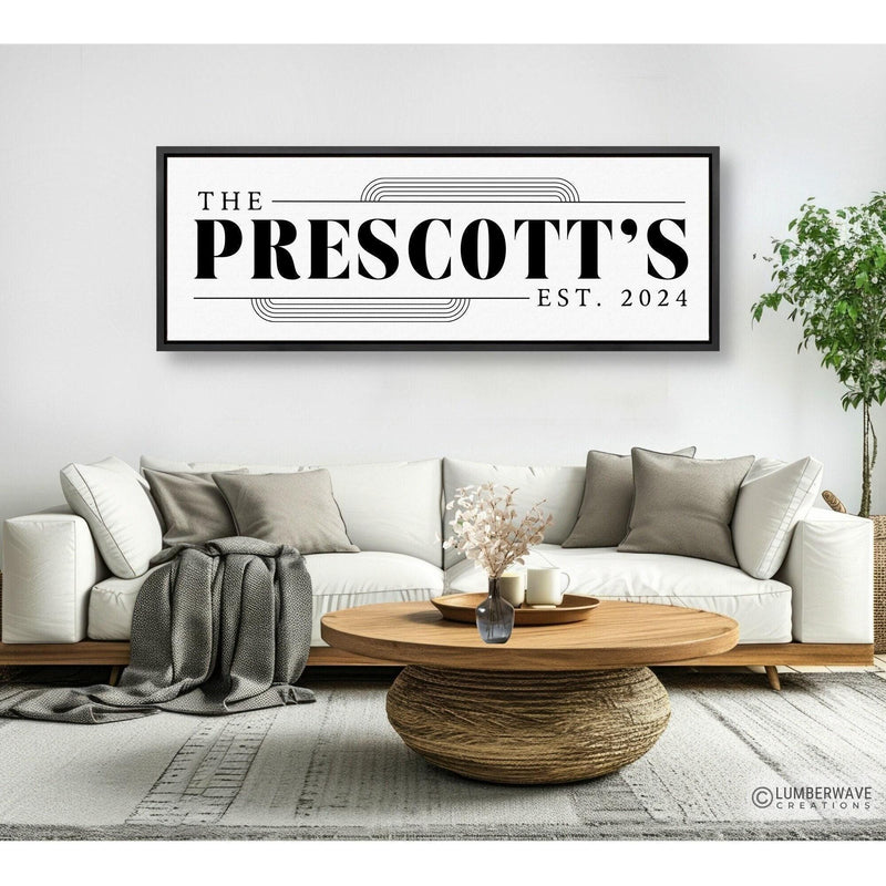 Modern Last Name Sign