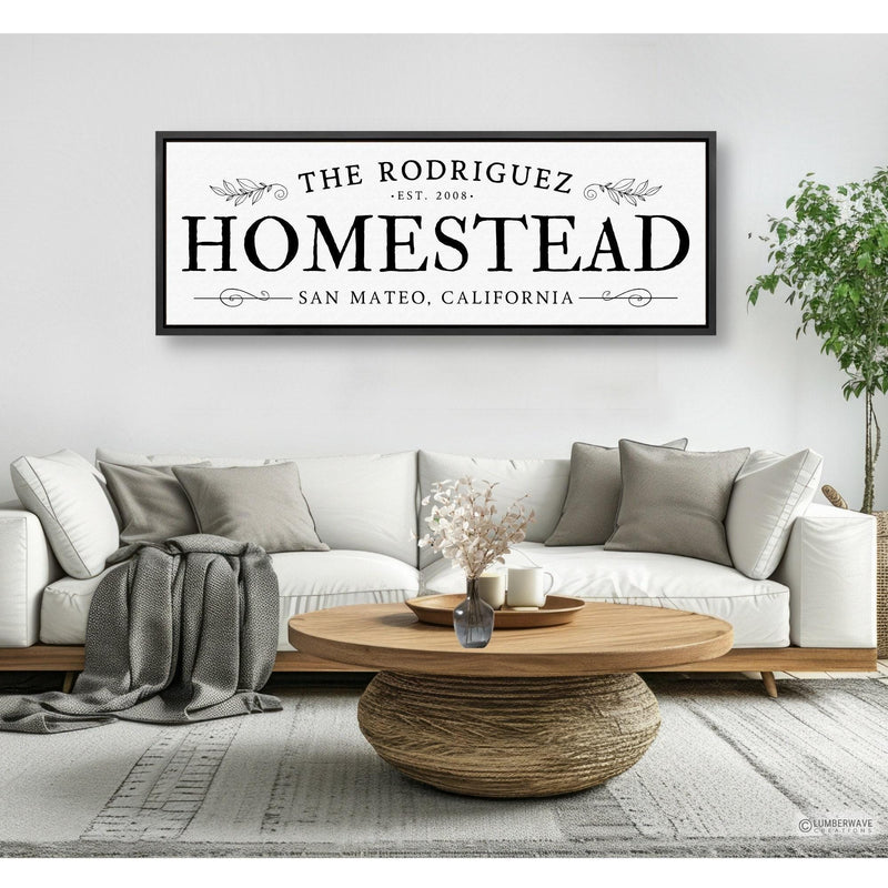Homestead Last Name Sign