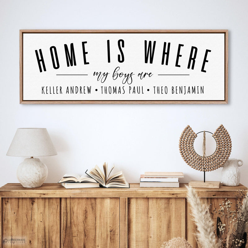 Home Is Where My Boys Are Sign