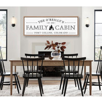 Family Cabin Sign