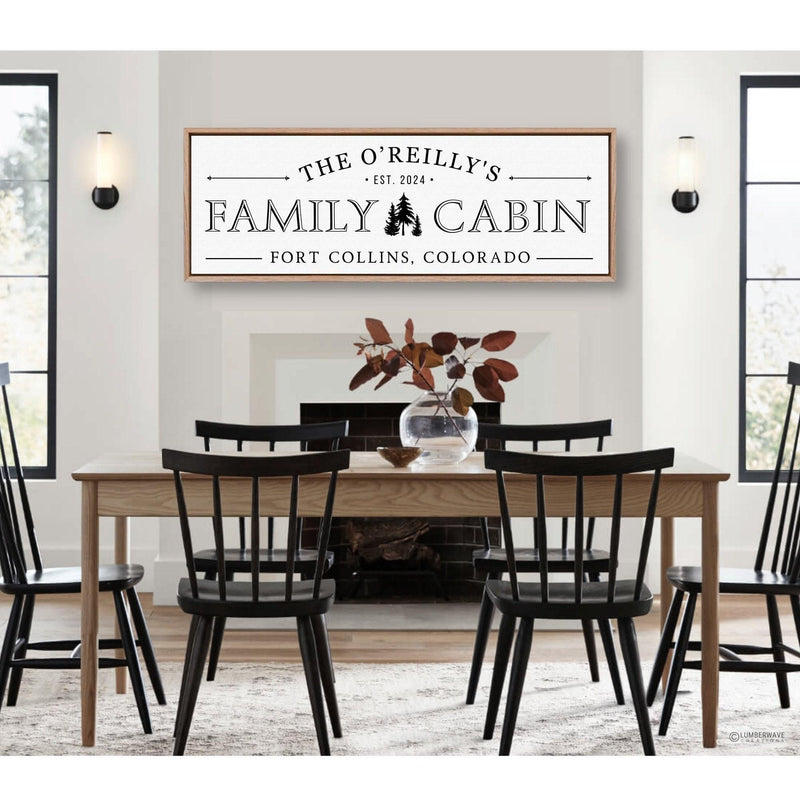 Family Cabin Sign