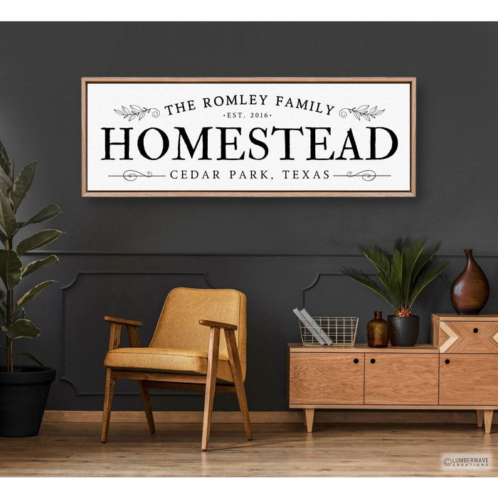 Homestead Last Name Sign