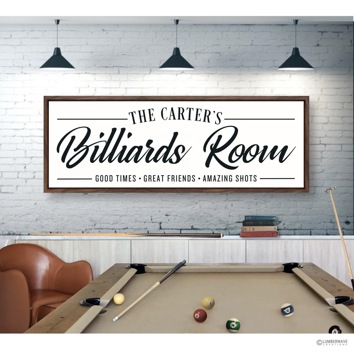 Billiards Room Sign
