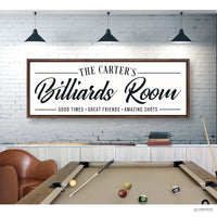 Billiards Room Sign