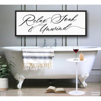 Relax Bath Tub Sign