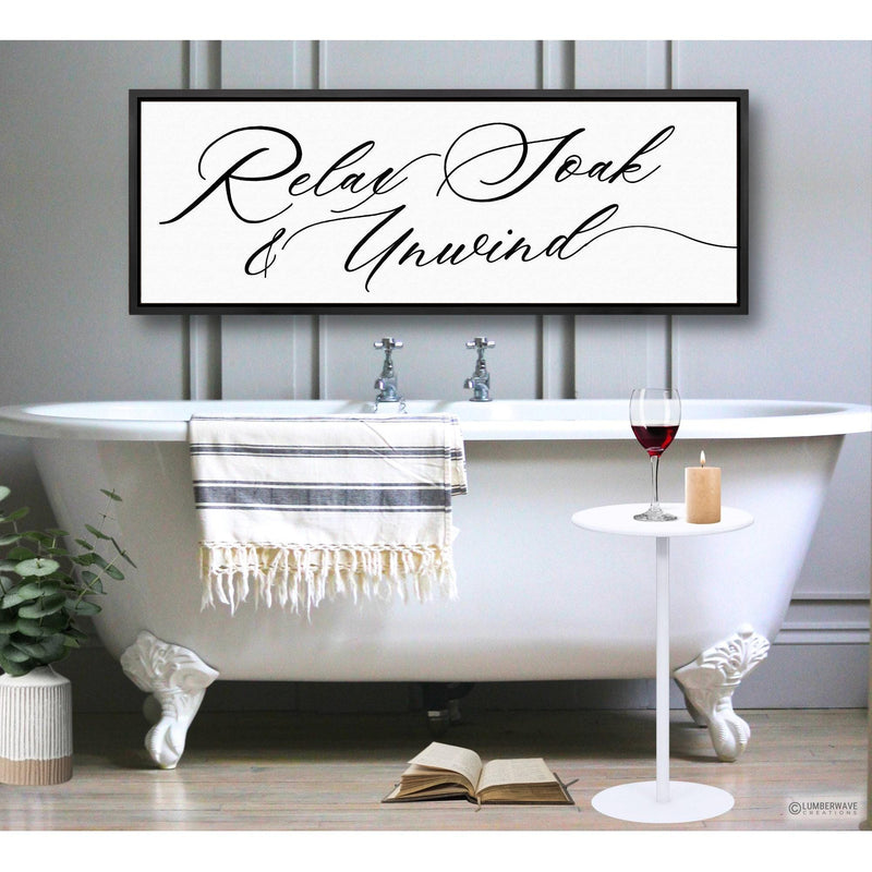 Relax Bath Tub Sign