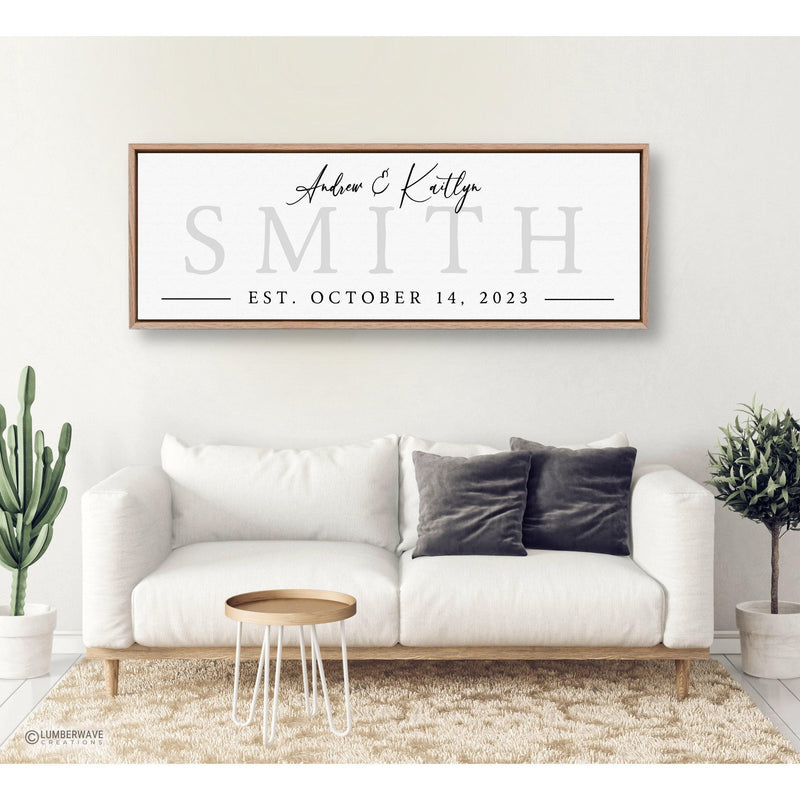 Mr & Mrs Wedding Date Sign