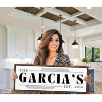 Modern Last Name Sign