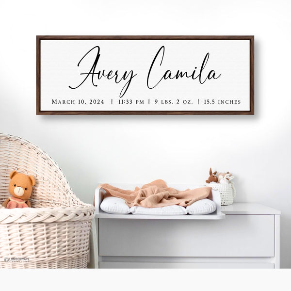 Baby Birth Stats Sign