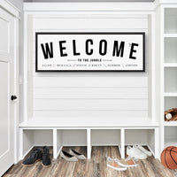 Welcome To The Jungle Family Sign