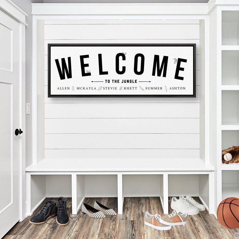 Welcome To The Jungle Family Sign