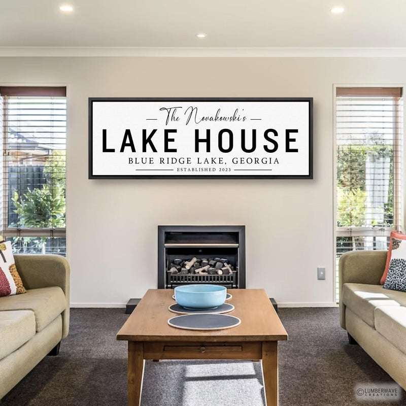 Personalized Lake House Sign