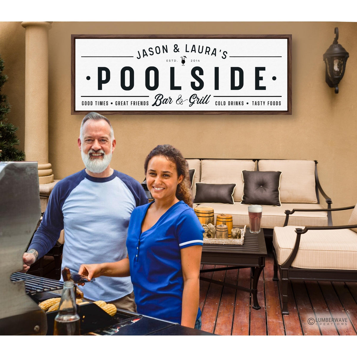 Poolside Bar And Grill Sign