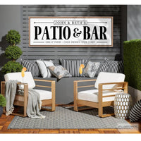 Patio And Bar Sign