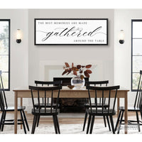 The Best Memories Are Gathered Around The Table Sign