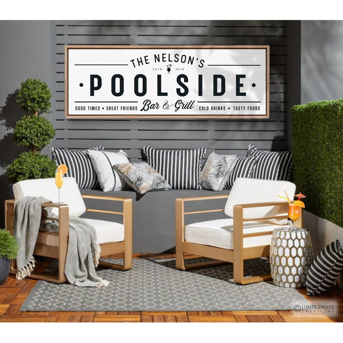 Poolside Bar And Grill Sign