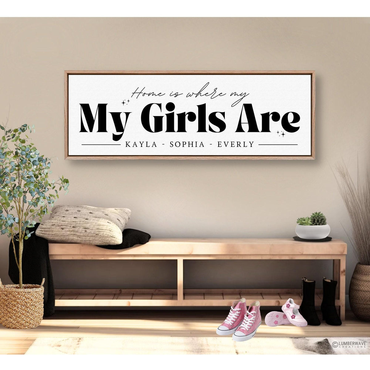 Home Is Where My Girls Are Sign