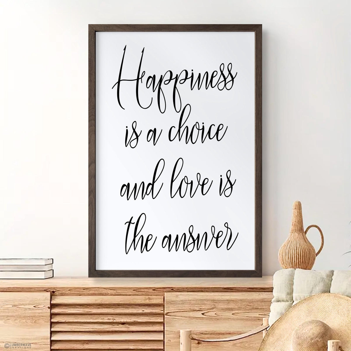 Happiness Is A Choice And Love Is The Answer Sign