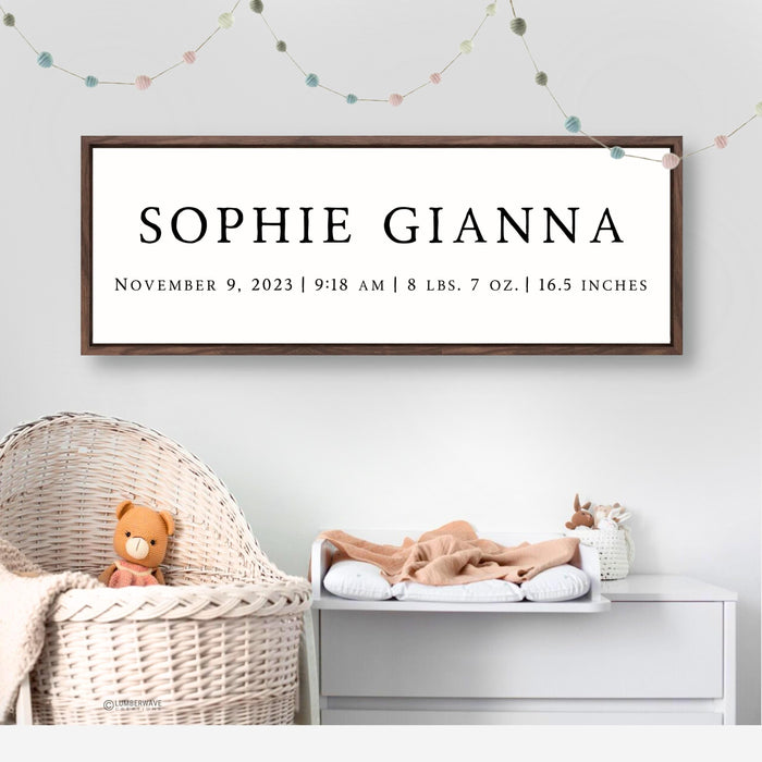 Birth Stats Sign
