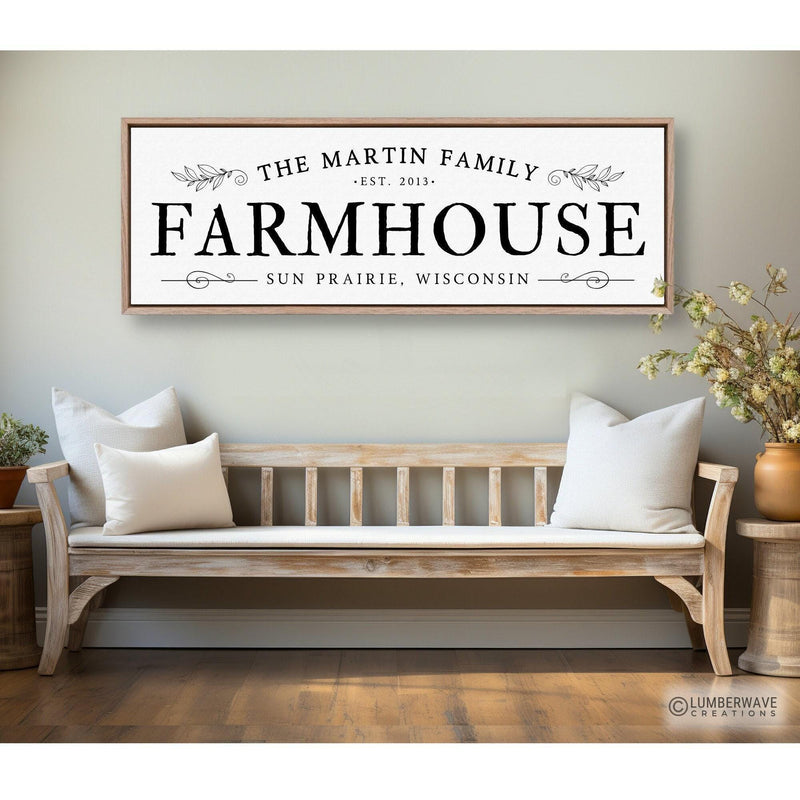 Farmhouse Last Name Sign