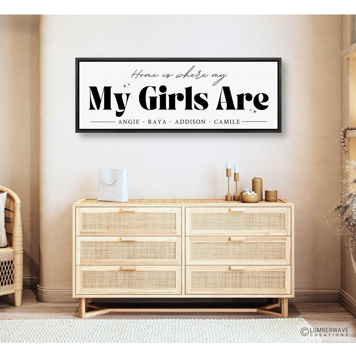 Home Is Where My Girls Are Sign
