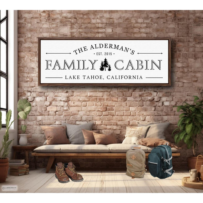 Family Cabin Sign
