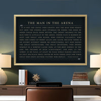 The Man In The Arena Sign