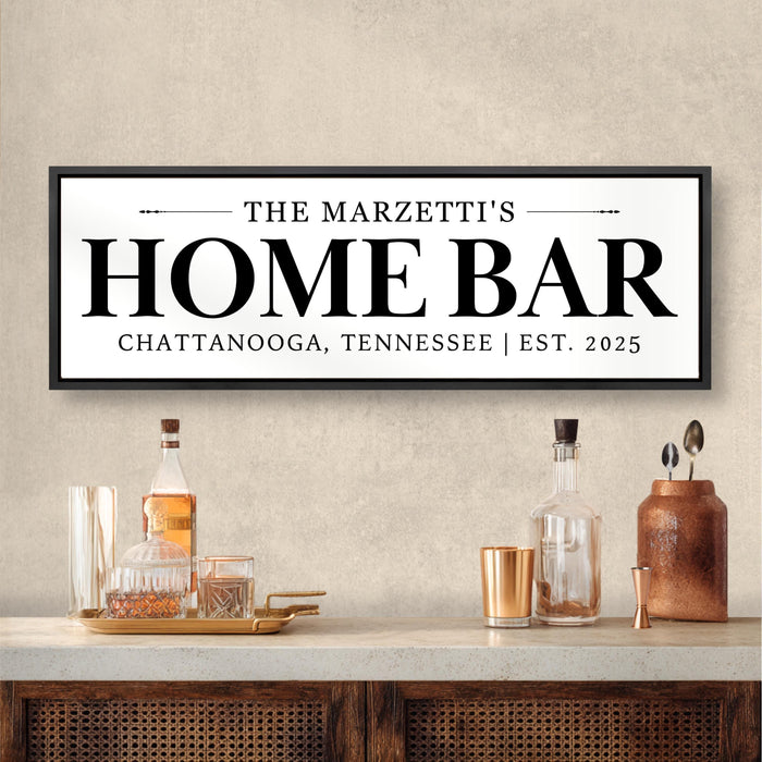 Home Bar Sign - Custom Basement Bar Name Signs & Personalized Pub Decor