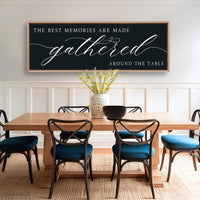 The Best Memories Are Made Gathered Around The Table Sign
