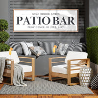 Patio Bar Sign - Custom Patio Sign & Backyard Wall Decor | Personalized Deck Print