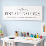 Personalized Kids Art Gallery Sign | Children's Art Display Canvas Print