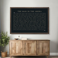The Man In The Arena Sign