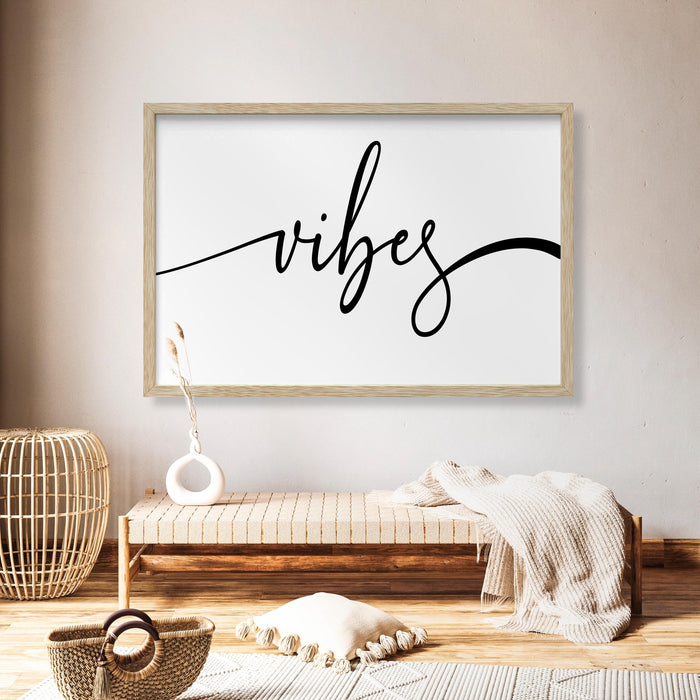 Good Vibes Print Minimalist Text Print Have Good Vibes Wall Decor Inspirational Quote Black And White Calligraphy Prints Typography Art