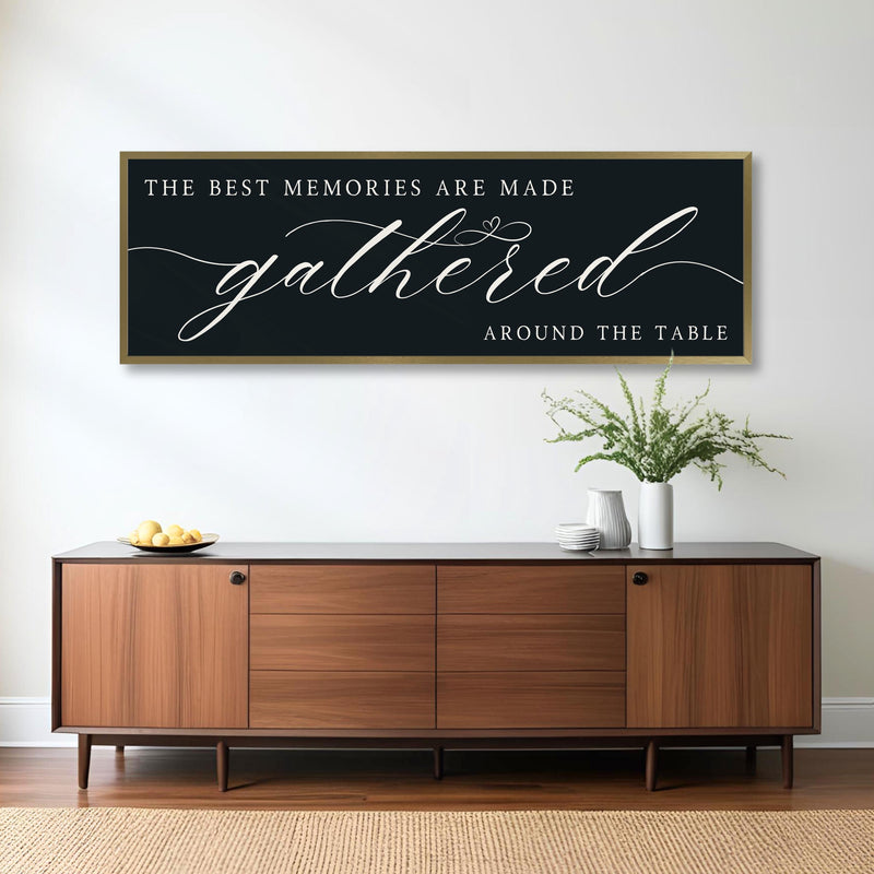 The Best Memories Are Made Gathered Around The Table Sign