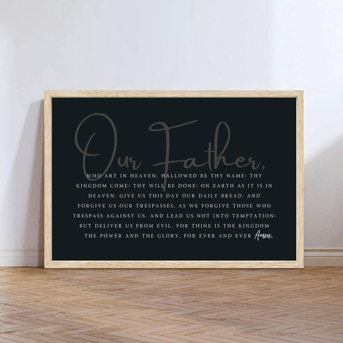 Our Father Prayer Sign