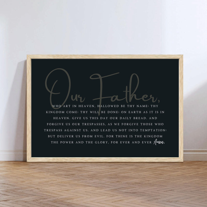Our Father Prayer Sign